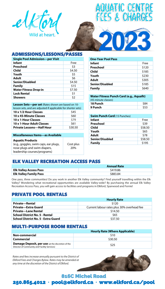Aquatic Centre District of Elkford